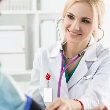 Stylish 8 Felt Nurse Badge Reel Set with Retractable Cord