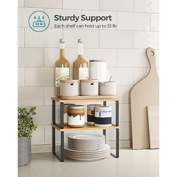 SONGMICS Kitchen Counter Organizer Set of 2