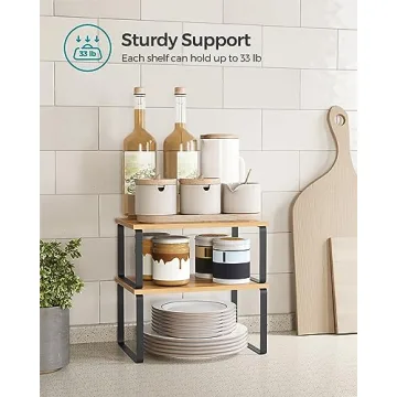 SONGMICS Kitchen Counter Organizer Set of 2