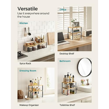 SONGMICS Kitchen Counter Organizer Set of 2