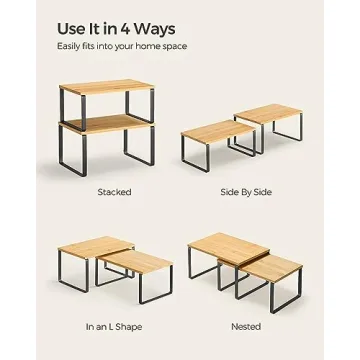 SONGMICS Kitchen Counter Organizer Set of 2