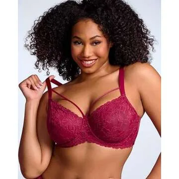 HSIA Minimizer Bras for Women Full Coverage, Unlined Lace Sexy Plus Size Underwire Bra for Large Bre...