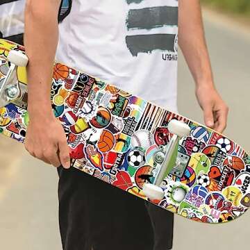 Sports Stickers 150PCS Sport Gift,Sports Stickers for Water Bottles,Basketball,Baseball,Football,Volleyball,Soccer,Stickers Sports,Stickers for Teens/Kids