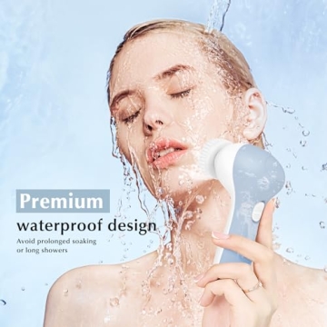COSLUS Facial Cleansing Brush: 7-in-1 Waterproof Spa Device
