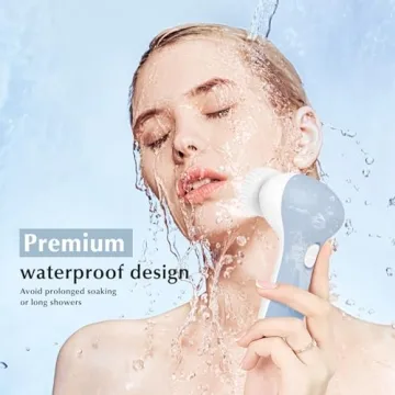 COSLUS Facial Cleansing Brush: 7-in-1 Waterproof Spa Device