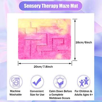 Frienda 2 Pack Marble Maze Mat Fidget Tactile Sensory Toys for Stress Relief