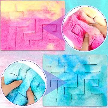 Frienda 2 Pack Fidget Sensory Marble Maze Mats