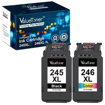 Valuetoner 245XL Ink Cartridge Replacement for Canon 245XL246XL Combo Pack PG-245XL CL-246XL for Pix...
