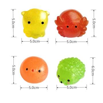 YIWLFQH 8PCS Glittery Jumbo Squishies Toys,Stress Relieving Toy,Kids Party for Animal Mochi ,Kid Birthday Party ,Classroom Prizes,Goodie Bags Stuffers for Kids