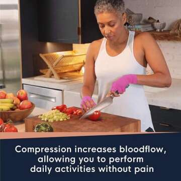 Copper Compression Arthritis Gloves | Fingerless Design for Carpal Tunnel Relief - Pink XS