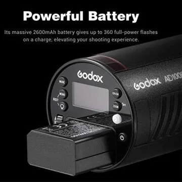 Godox AD100Pro AD100 Pro Pocket Flash Light 100Ws, 2.4G TTL HSS 1/8000s 2600mAh Lithium Battery 360 Full Power Flashes 0.01-1.5s Recycling TTL/M/Multi, Photography Flash for Indoor Outdoor Shooting