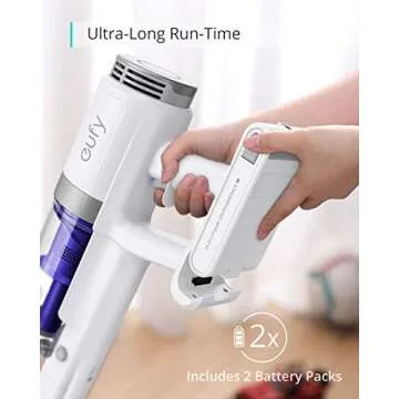 eufy by Anker, HomeVac S11 Infinity, Cordless Stick Vacuum Cleaner, Lightweight, Cordless, 120AW Suction Power, Additional Detachable Battery, Cleans Carpet to Hard Floor