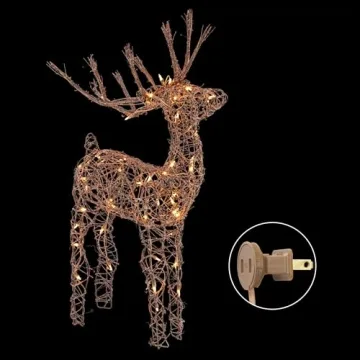 Outdoor Rattan Holiday Reindeer Lawn Decoration
