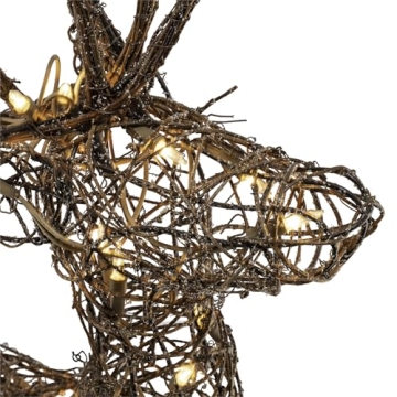 Outdoor Rattan Holiday Reindeer Lawn Decoration