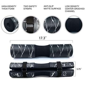 Jdiano Neck Barbell Pad for Squats Foam Pad for Weightlifting to Shoulder Protection Pad Relieve the...