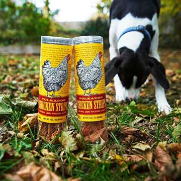 Polkadog Chicken Strip Jerky Dog & Cat Treat - Handmade, Single-Ingredient, Grain Free, USA Farm-Rai...