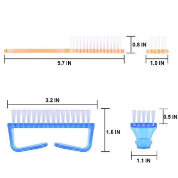 Durable Multifunctional Nail Brushes 5-Pack Multicolor