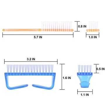 Durable Multifunctional Nail Brushes 5-Pack Multicolor