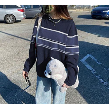 Stylish Vintage Long Sleeve Oversized Sweater for Women