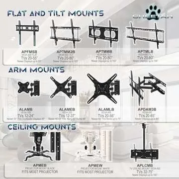 Cheetah APDAM3B Dual Articulating Arm TV Wall Mount fits 32-65" TVs, Newer Displays up to 83", 115lbs VESA 400 and 16" Studs, Low 2.7" Profile Extends to 14", Full Motion Tilt Swivel Mounting Bracket