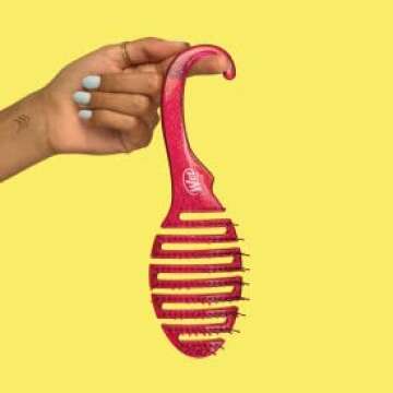 Wet Brush Shower Hair Brush Detangler - Exclusive Ultra-soft IntelliFlex Bristles - Minimizes Pain And Protects Against Split Ends and Breakage - Comb For Women, Men, Wet & Dry Hair - Purple Glitter