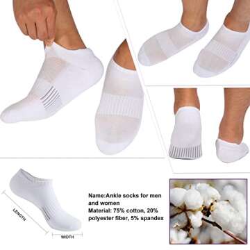 BUDERMMY Women's Cushioned Ankle Socks for Running