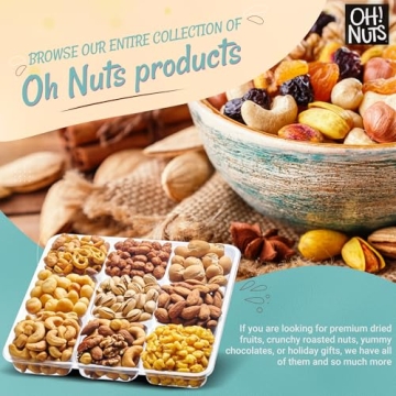 Gourmet Nuts Gift Basket 9 Section Tray for All Occasions