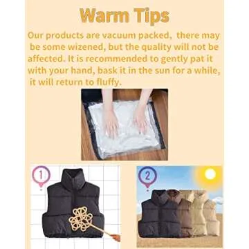 Shiyifa Women's Fashion High Neck Zipper Cropped Puffer Vest Jacket Coat (Orange, Large)