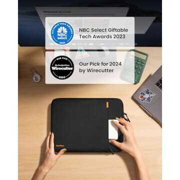 tomtoc 360° Protective Laptop Sleeve for 16-inch MacBook Pro M4/M3/M2/M1 Pro/Max A3403 A3186 A2991 ...