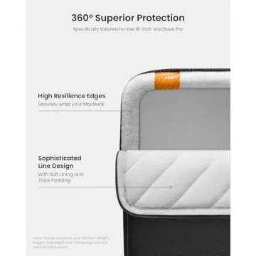 tomtoc 360° Protective Laptop Sleeve for MacBook and Dell XPS