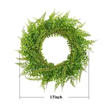 Stunning 18 Inch Fern Wreath for Home Decor by Vlorart