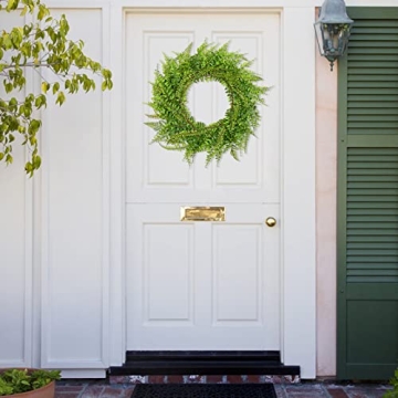 Stunning 18 Inch Fern Wreath for Home Decor by Vlorart