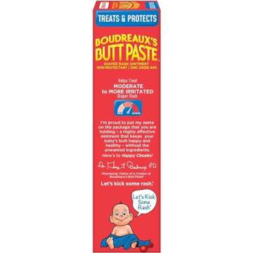 Boudreaux's Butt Paste Maximum Strength Diaper Rash Cream 4 oz