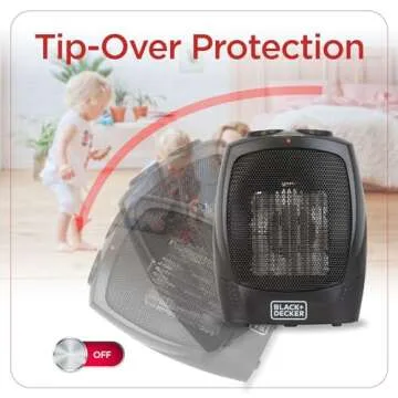 BLACK+DECKER Portable Space Heater for Easy Heating