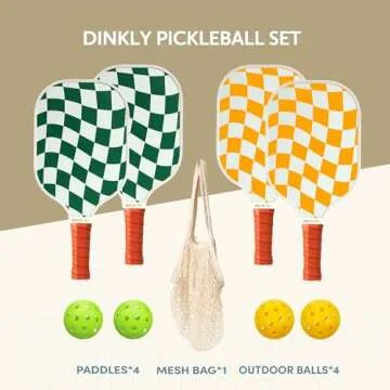 Pickleball Paddles Set of 4 - Perfect for Beginners
