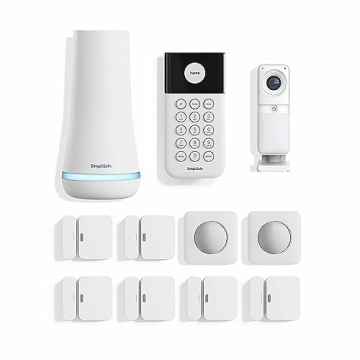 SimpliSafe 11-Piece Wireless Home Security System Gen 3 with Indoor HD Camera - No Contract, Optiona...