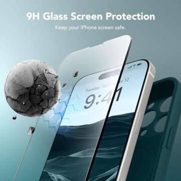 SuydanBox Magnetic for iPhone 13 Pro Case, Compatible with MagSafe, [Full Camera Protection][Screen Protector] Silicone Shockproof Protective Phone Case for iPhone 13 Pro 6.1", Deep Blue