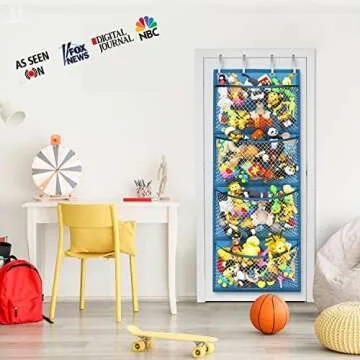Honeyera Over Door Organizer for Stuffed Animals and Toys