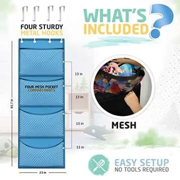 Honeyera Over Door Organizer for Stuffed Animals and Toys