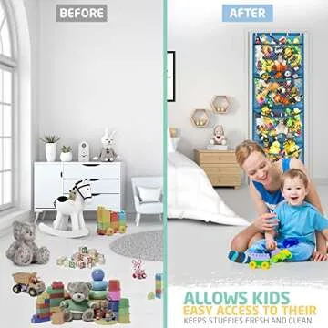 Honeyera Over Door Organizer for Stuffed Animals and Toys