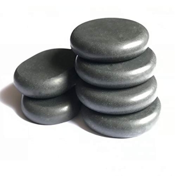 ActiveBliss Hot Stones - 6 Large Essential Massage Stones Set (3.15in) for Professional or Home spa,...