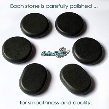 ActiveBliss Hot Stones for Massage and Pain Relief Set