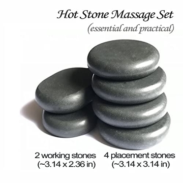 ActiveBliss Hot Stones for Massage and Pain Relief Set