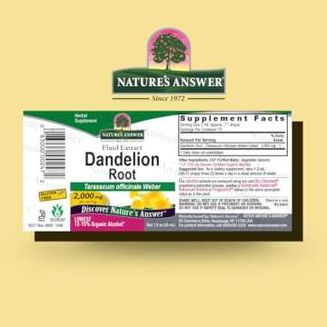 Nature's Answer Dandelion Root with Low Organic Alcohol 2000mg 1oz Extract | Supports Liver Function...