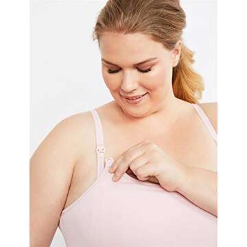 Motherhood Maternity Women's Maternity Clip Down Nursing Tank Top Cami, Chalk Pink, 2X