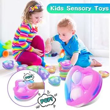 ONKULL Pop Fidget Toys, Party Favors Toys, 30 Pcs Pop Keychain for Kids Valentines Day for Kids - Valentines Day for Kids - Set of 30 Pop Heart Fidget Toys Bulk - Valentine for Toddlers Girls