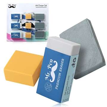 Mr. Pen 9pc Art Eraser Set for Artists and Designers