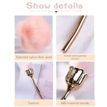 Rose Makeup Brush - Super Soft for Flawless Application
