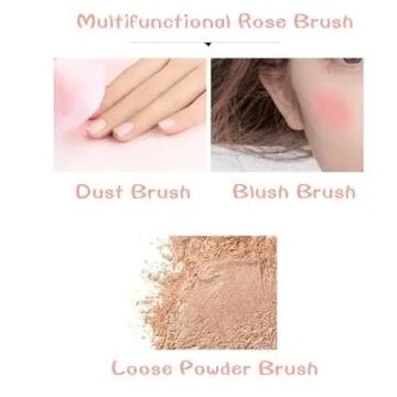 Rose Makeup Brush - Super Soft for Flawless Application