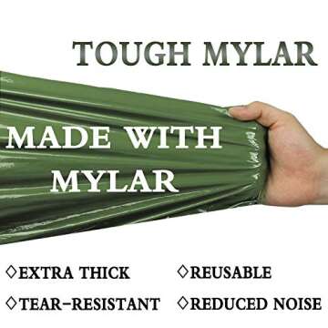 Delmera Emergency Sleeping Bag, Lightweight Survival Sleeping Bags Waterproof Thermal Emergency Blan...